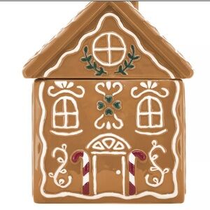 Gingerbread House Ceramic Cookie Jar - Brown